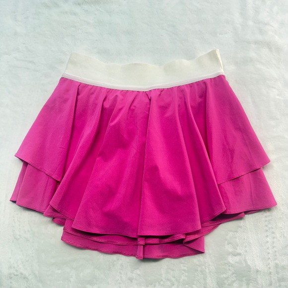 lululemon athletica Dresses & Skirts - Lululemon Court Rival High-Rise Skirt vibrant Color-way Sonic Pink Size 4 Reg